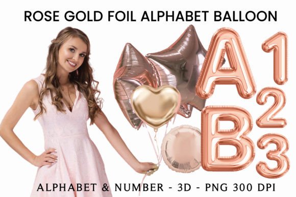 Download Rose Gold Foil Alphabet Balloon - Alphabet Collection