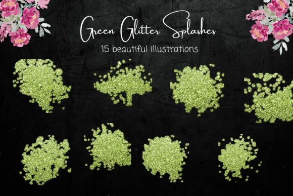 Download Green Glitter Splash Collection - Glitter splash Collection