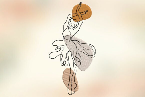Download Ballerina Dancer Embroidery - Premium Resources